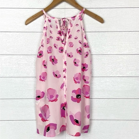 CAbi #5218 Floral Poppy Tie Back Tank Pink - Picture 3 of 5